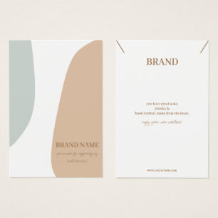 Minimalist Pastel Jewellery Necklace Display Card