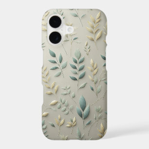 Minimalist Pastel Leaf Paper Cut Art - Modern Bota