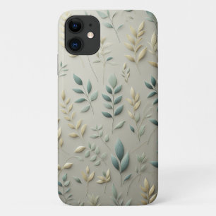 Minimalist Pastel Leaf Paper Cut Art - Modern Bota Case-Mate iPhone Case