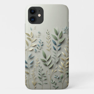 Minimalist Pastel Leaf Paper Cut Art - Modern Bota Case-Mate iPhone Case