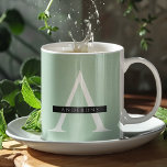 Minimalist Pastel Mint Personalised Name Coffee Mug<br><div class="desc">Minimalist Pastel Mint Personalised Name</div>
