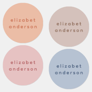 Minimalist Pastel Personalised Name Tag