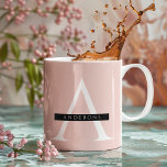 Minimalist Pastel Pink Personalised Name Coffee Mug<br><div class="desc">Minimalist Pastel Pink Personalised Name</div>