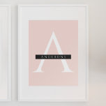 Minimalist Pastel Pink Personalised Name Poster<br><div class="desc">Minimalist Pastel Pink Personalised Name</div>