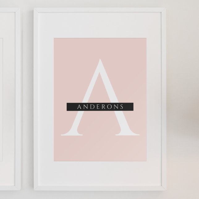 Minimalist Pastel Pink Personalised Name Poster (Creator Uploaded)