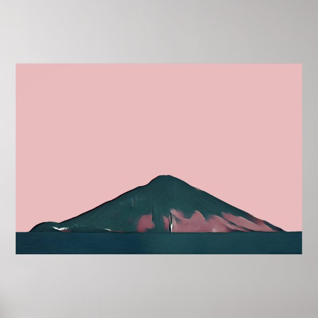 Minimalist Pastel Pink Stromboli Poster (Front)