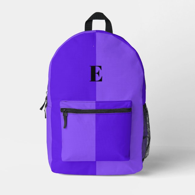 Minimalist Pastel  Purple Custom Name Backpack (Front)