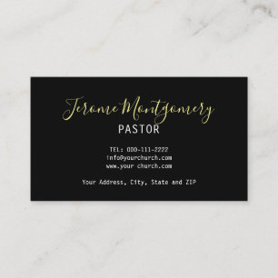 Minimalist Pastor Business Card