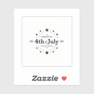 Minimalist Patriotic Sticker – Retro 4th of July