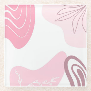 Minimalist Pattern Glass Coaster