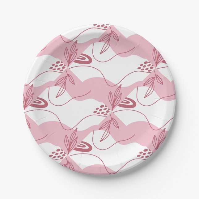 Minimalist Pattern Paper Plates (Front)