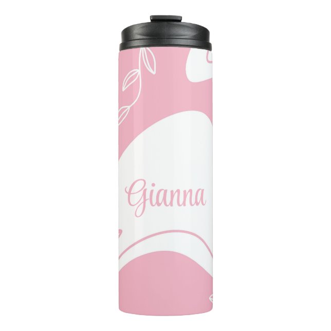 Minimalist Pattern Personalised Thermal Tumbler (Front)