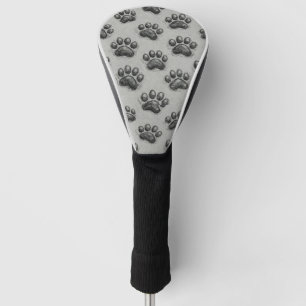 Minimalist Paw Print Sketch Pattern (1) Golf Head Cover