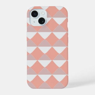 Minimalist Peach Geometric Pattern iPhone 15 Case