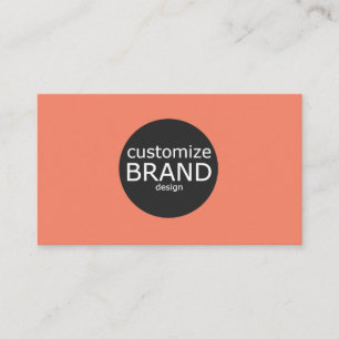 Minimalist Peach Professional Corporate Logo Business Card