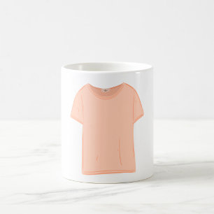 Minimalist Peach Tee Illustration  Coffee Mug