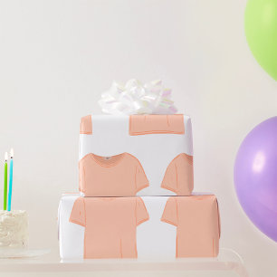 Minimalist Peach Tee Illustration  Wrapping Paper