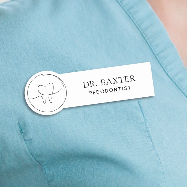 Minimalist Pedodontist Name Tag (Creator Uploaded)