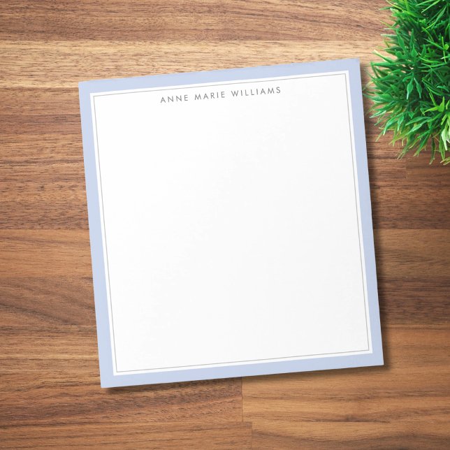 Minimalist Periwinkle Blue Two Border Name Notepad (Creator Uploaded)