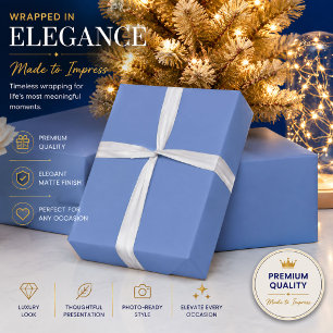 Minimalist Periwinkle Blue Wrapping Paper