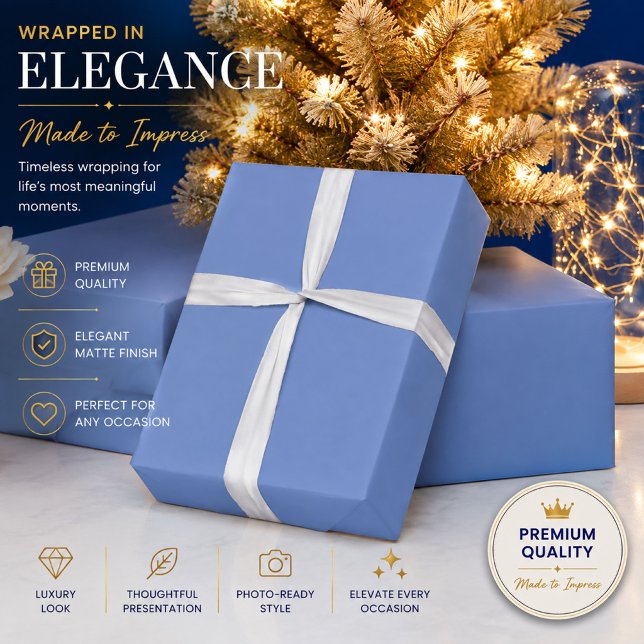 Minimalist Periwinkle Blue Wrapping Paper (Creator Uploaded)