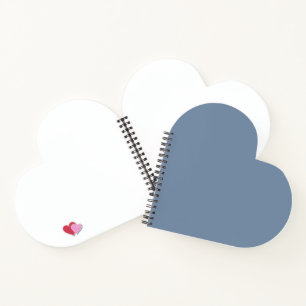 Minimalist Personalised Blue Mixed Plain Spiral Notebook