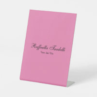Minimalist personalised customised name pink colou