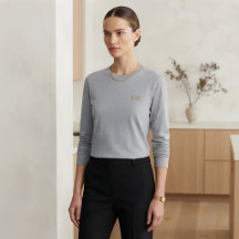 Minimalist Personalised Embroidered Long Sleeve