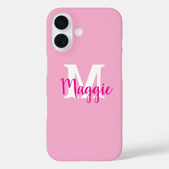 Minimalist Personalised iPhone Case with Monogram  (Back)