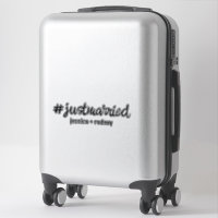 Minimalist Personalised Just Married Hashtag