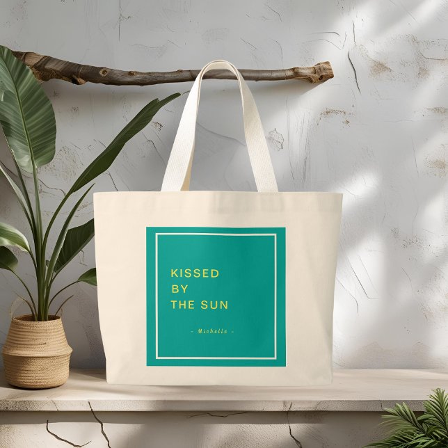 Minimalist Personalised Kissed by the Sun Tote Bag (Creator Uploaded)