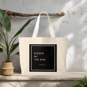 Minimalist Personalised Kissed by the Sun Tote Bag