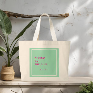 Minimalist Personalised Kissed by the Sun Tote Bag
