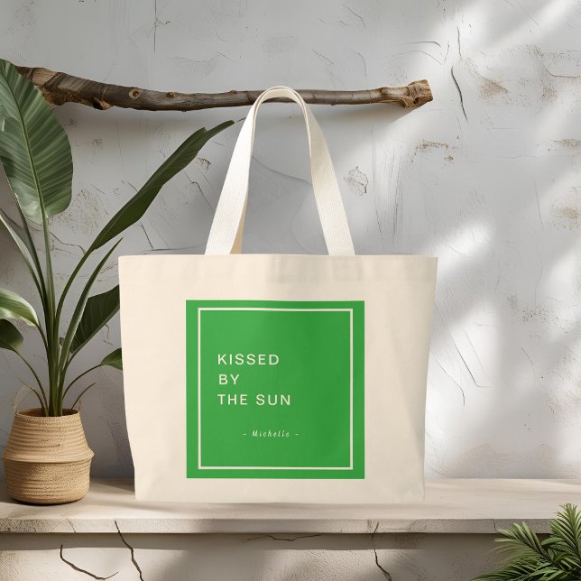 Minimalist Personalised Kissed by the Sun Tote Bag (Creator Uploaded)