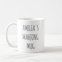 Minimalist Personalised Mahjong Name Design Simple