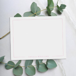 Minimalist Personalised Monogram Name Border Card