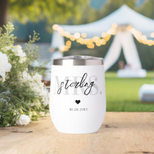 Minimalist Personalised Mrs. Wedding Keepsake