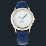 Minimalist Personalised Name Boy Watch<br><div class="desc">Minimalist Personalised Name Boy Watch. You can create your own personalised photo watches by adding a photo from your computer,  or add your own name or initial as a monogram. Perfect gift for those looking for something sharp and unique.</div>
