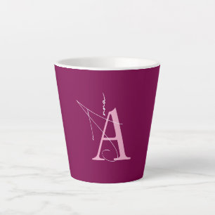 Minimalist Personalised name initials  Latte Mug