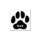 Minimalist Personalised Paw Print Rubber Stamp Max