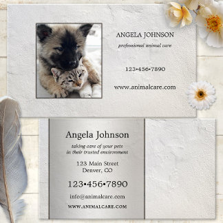 Minimalist Personalised Photo Business Card