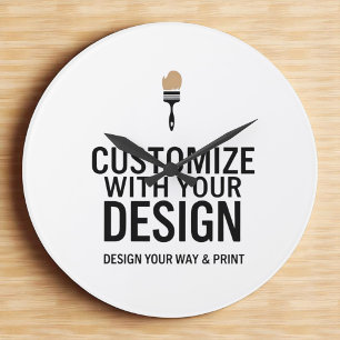 Minimalist Personalized Company Branded Custom  Large Clock