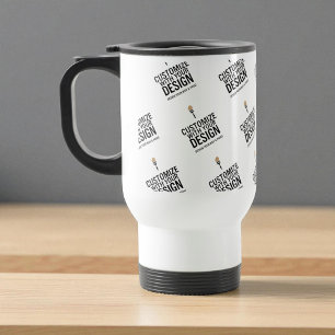 Minimalist Personalized Company Branded Custom  Travel Mug