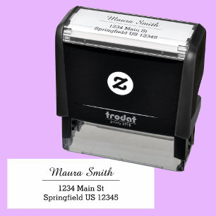 Minimalist Personalized Custom Name Return Address Self-inking Stamp