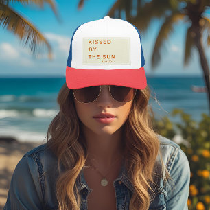 Minimalist Personalized Kissed by the Sun Trucker Hat