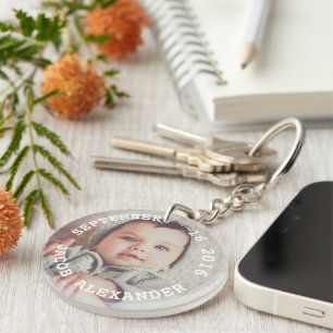 Minimalist Personalized Photo Key Ring