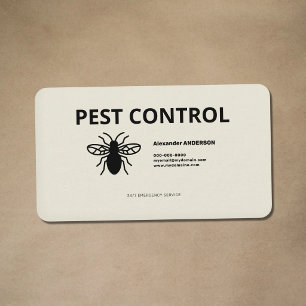 Minimalist Pest Control Business Card