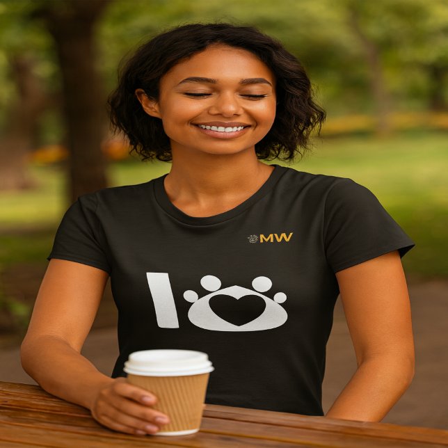 Minimalist Pet Lover T-Shirt | Simple Paw Print He (Creator Uploaded)