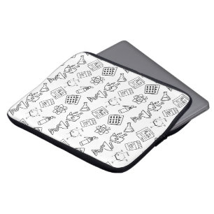 Minimalist Pharmacy Icon Pattern Laptop Sleeve