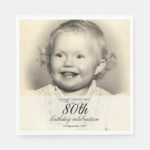 Minimalist Photo 80th Birthday